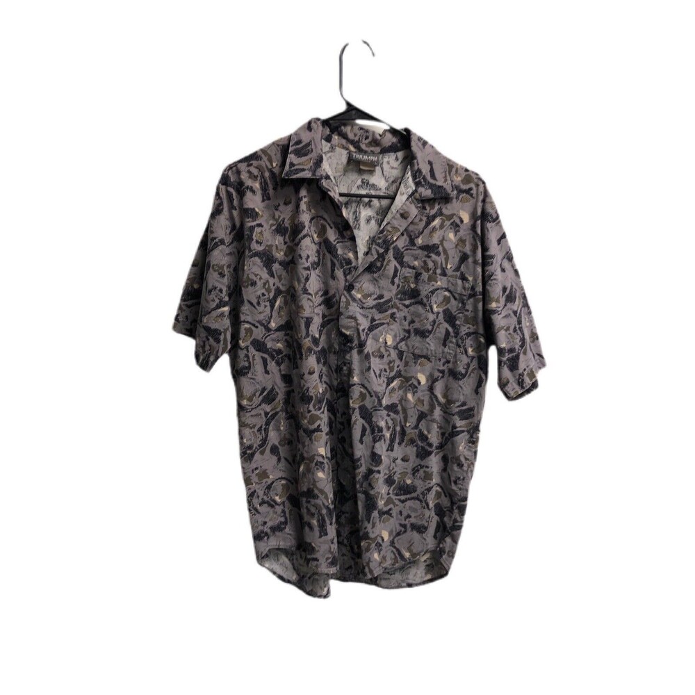 Vintage Triumph of California Button Down Short Sleeve Shirt L